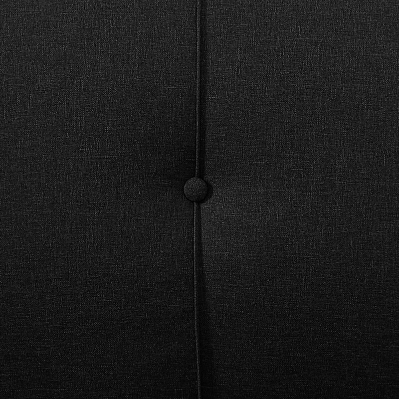 Serta Langston Modern Futon with Black Legs, Black Fabric - Image 3