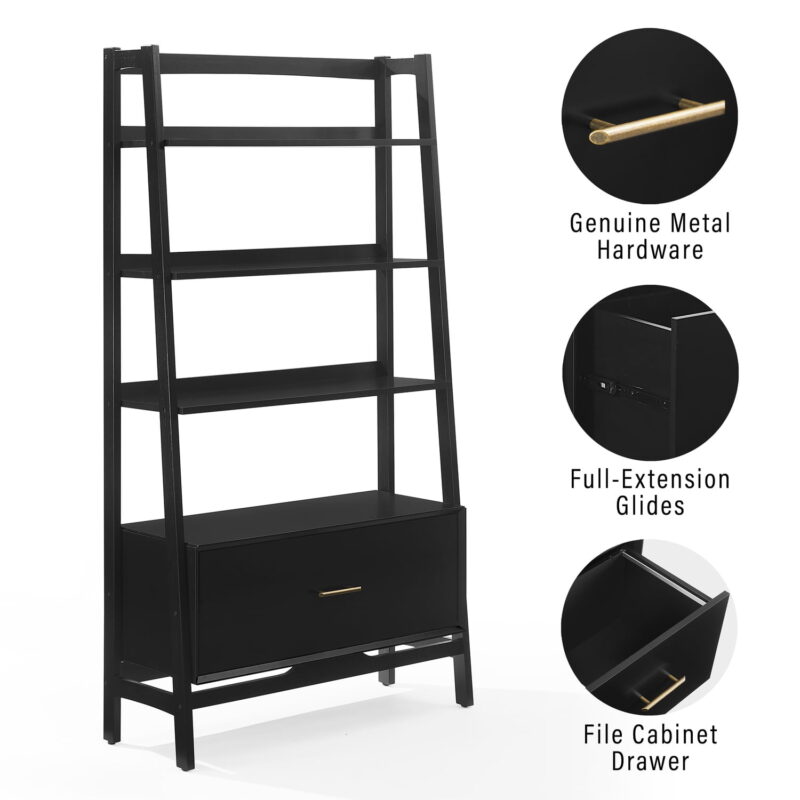 Crosley Furniture Landon Large Etagere Bookcase - Image 6