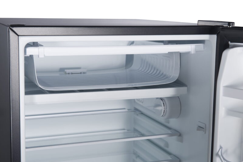 Galanz 4.3 Cu ft Single Door Mini Fridge, Stainless Steel Look, New, Width 19.12" - Image 5