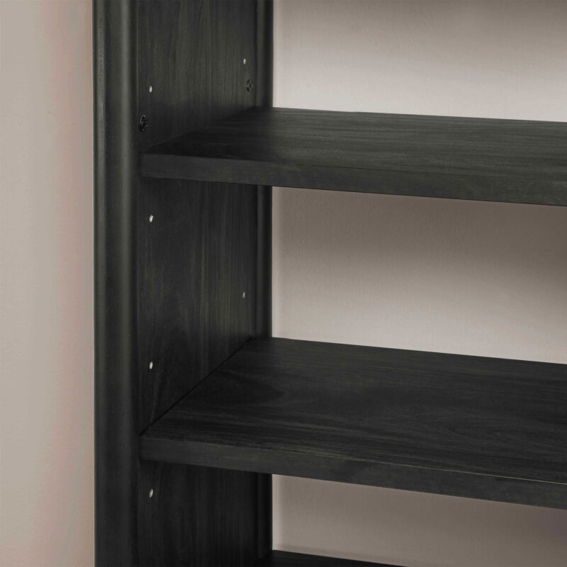 Better Homes & Gardens Oaklee 4-Shelf Bookcase with Storage Drawers, Charcoal Finish - Image 3