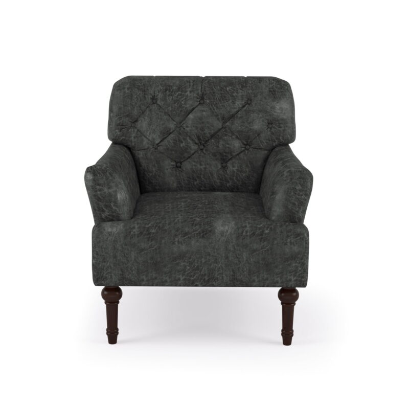 Furniture of America Lanis Traditional Indoor Tufted Lounge Armchairs & Accent Chairs, Gray - Image 3