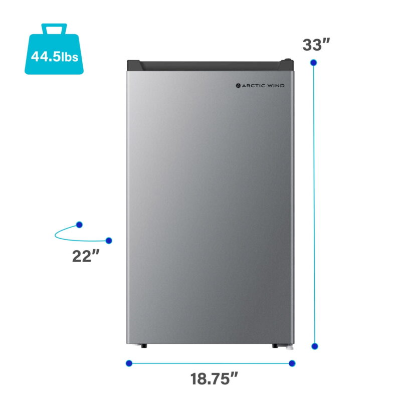 Arctic Wind New 4.4-Cu. ft.  Standard Compact Refrigerator with Freezer Compartment, Silver, 2AW1SLF44A - Image 4