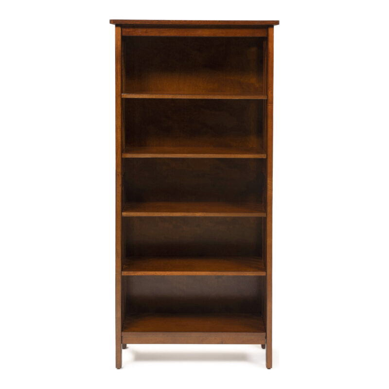 Furniture of America Aziz 5-Shelf Bookcase, Antique Oak - Image 4
