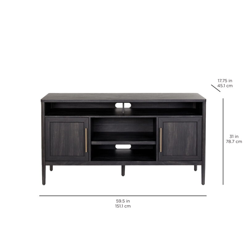 Better Homes & Gardens Oaklee TV Stand for TVs up to 70”, Charcoal Finish - Image 4