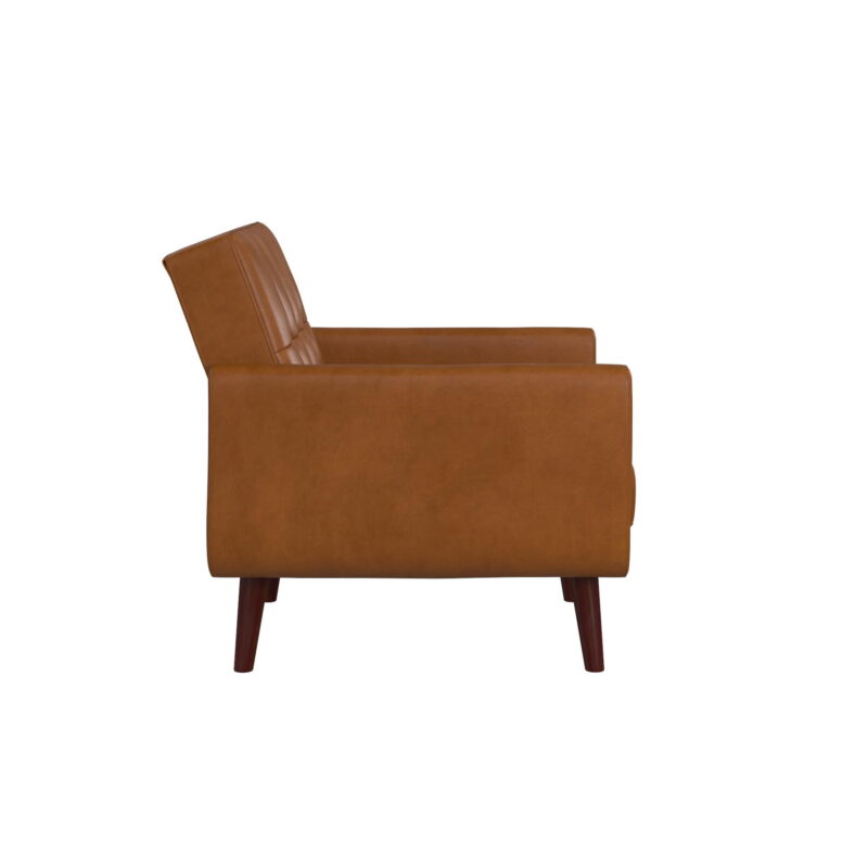 Better Homes & Gardens Nola Modern Chair with Arms, Camel Faux Leather - Image 6
