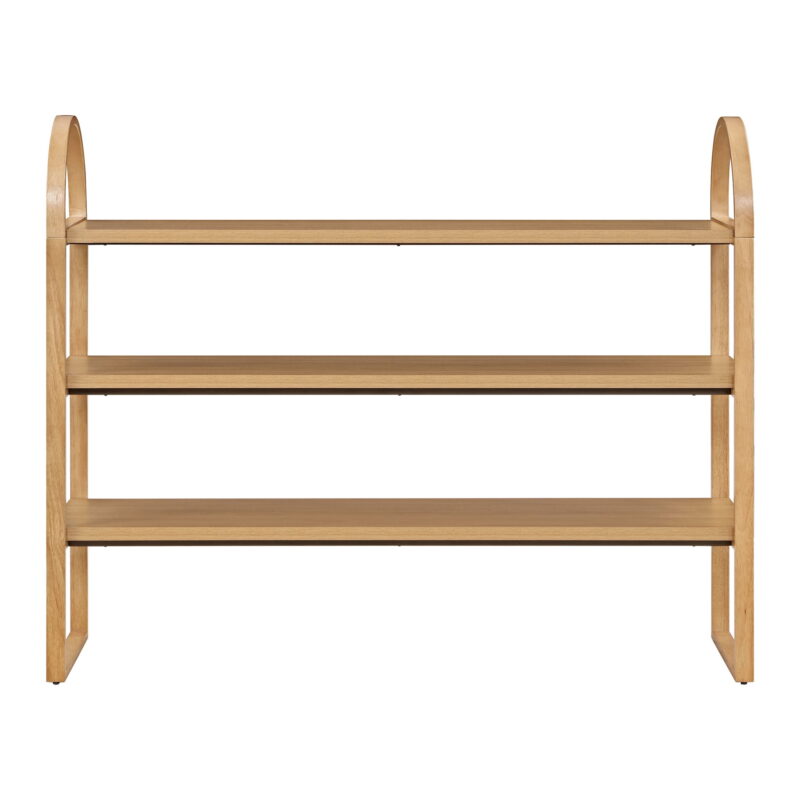 Beautiful 3-Shelf Open Bookcase by Drew Barrymore, Adult, Warm Honey Finish - Image 2
