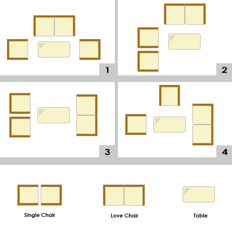 Gymax Fashion 4PCS Outdoor Furniture Set Patio Rattan Conversation Set w/ Beige Cushion - Image 6