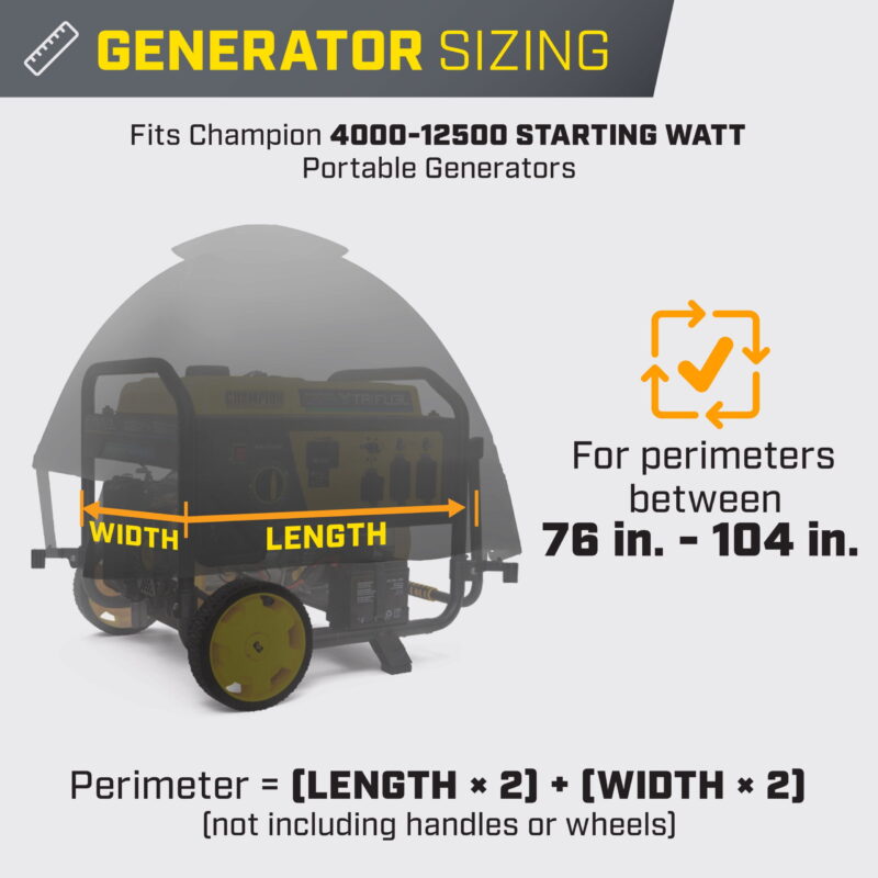 Champion Power Equipment Storm Shield Generator Cover by Gentent for 4000 to 12,500 Starting Watt Generators - Image 3