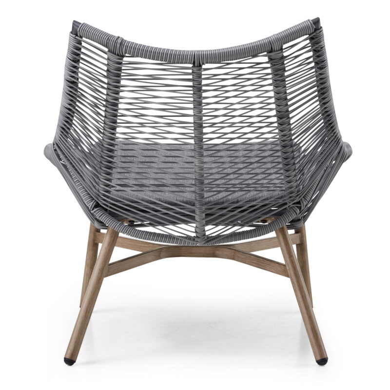 Mainstays Skyler Steel 3-Piece Wicker Rope Chat Set, Grey - Image 5