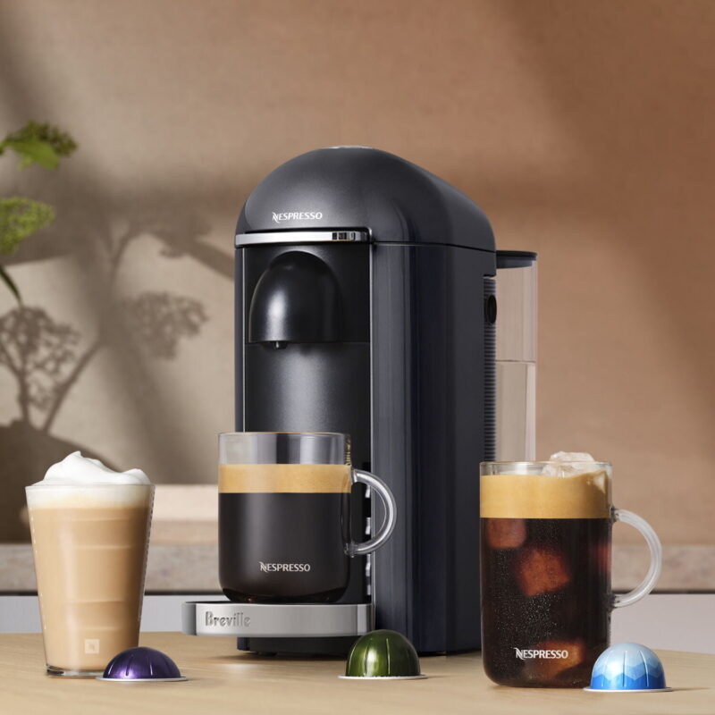 Breville Nespresso New VertuoPlus Deluxe Coffee and Espresso Single-Serve Machine in Piano Black - Image 6