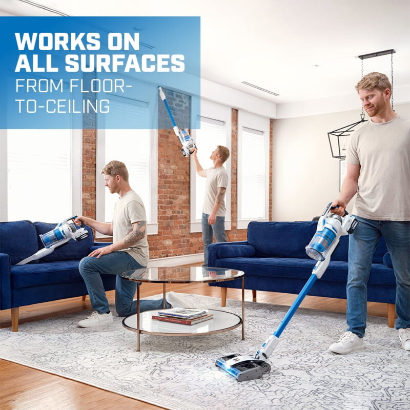 HART 20-Volt Dual Brushroll Stick Vacuum Kit, (1) 4.0 Ah Lithium-Ion Battery - Image 2