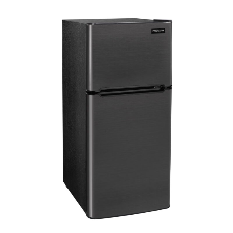 FRIGIDAIRE 4.7 Cu ft Two Door Mini Fridge with Freezer , VCM Stainless Steel - Image 2