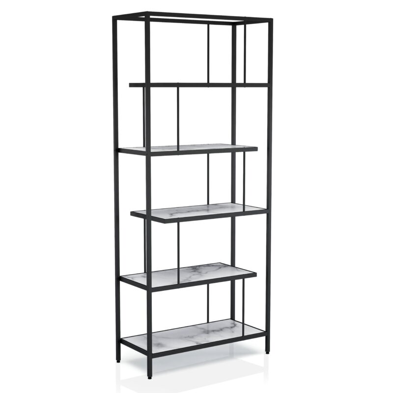 Furniture of America Harper 5-Shelf Bookcase, Black - Image 4