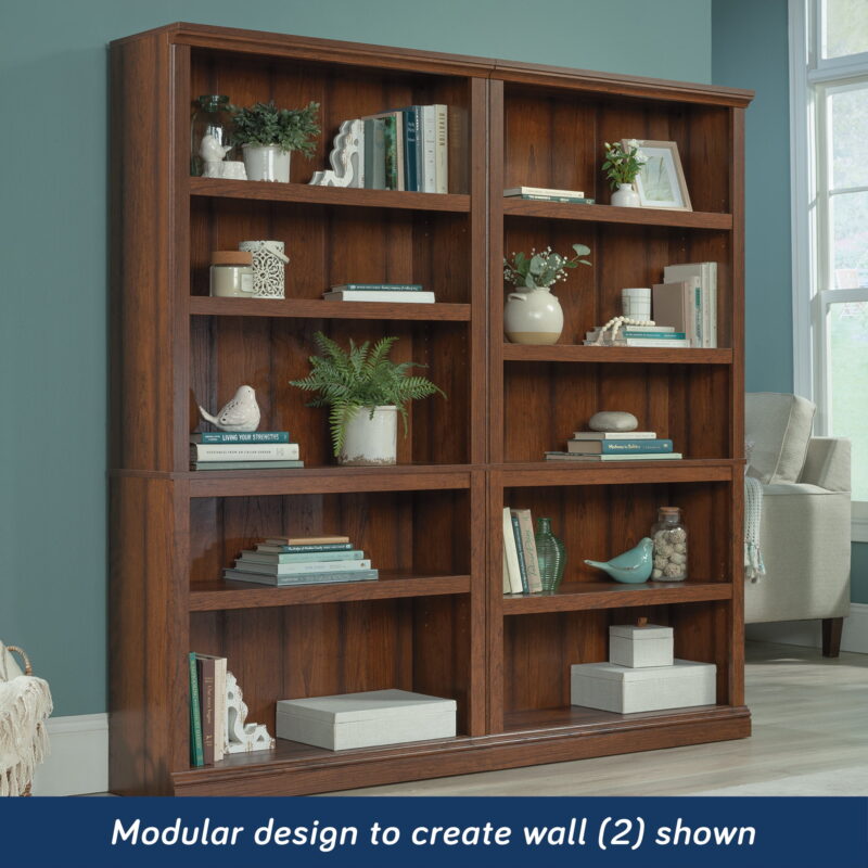 Sauder Select 5 Shelf Bookcase, Washington Cherry Finish - Image 3