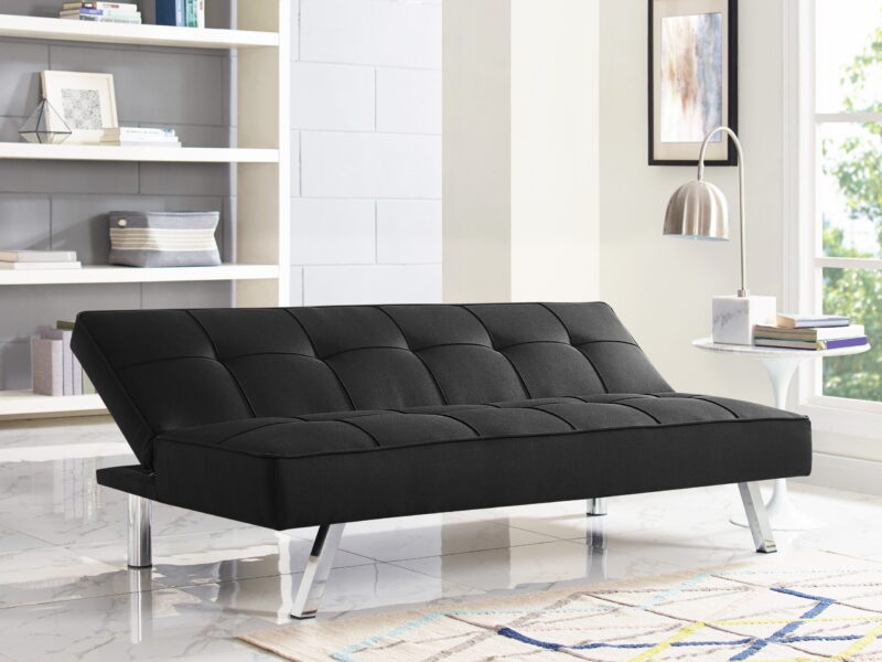 Serta Chelsea Modern Full Futon, Black Fabric - Image 7