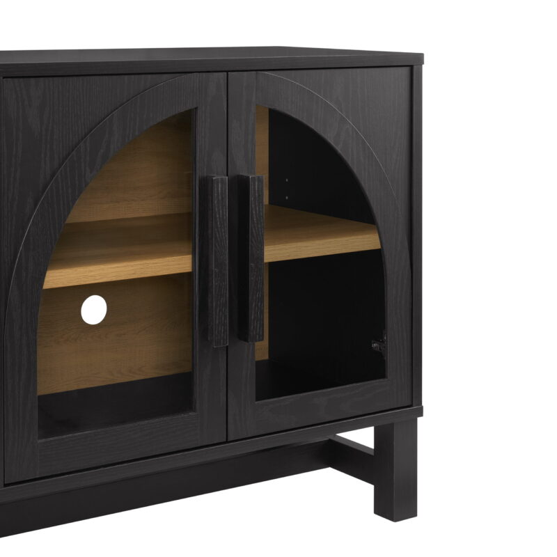 Better Homes & Gardens Juliet Arch TV Stand for TVs up to 65", Black Wood Finish - Image 5