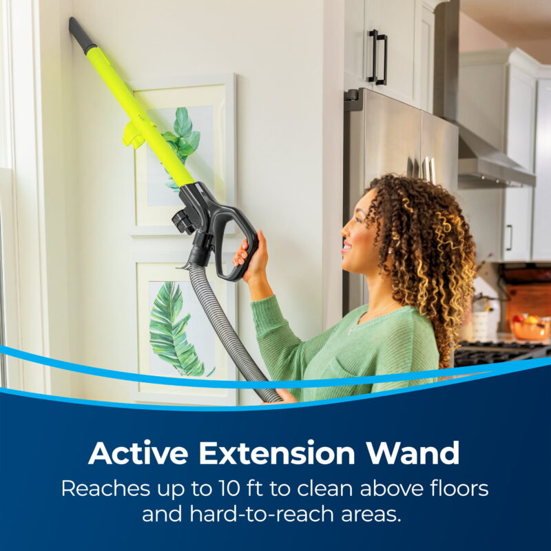 BISSELL Bagless Upright Vacuum, PowerForce Helix Rewind, Pet Deluxe, Live Extension Wand, ScatterFree Tech, Pet TurboBrush, Dusting Brush, Crevice Tool, XL Dust Cup, and Corded Rewind, 3335, Green - Image 5