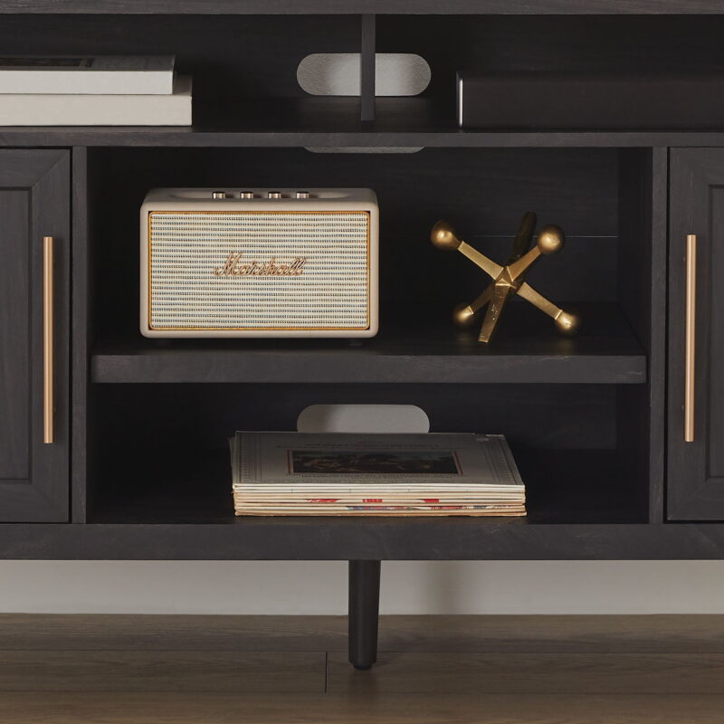 Better Homes & Gardens Oaklee TV Stand for TVs up to 70”, Charcoal Finish - Image 3