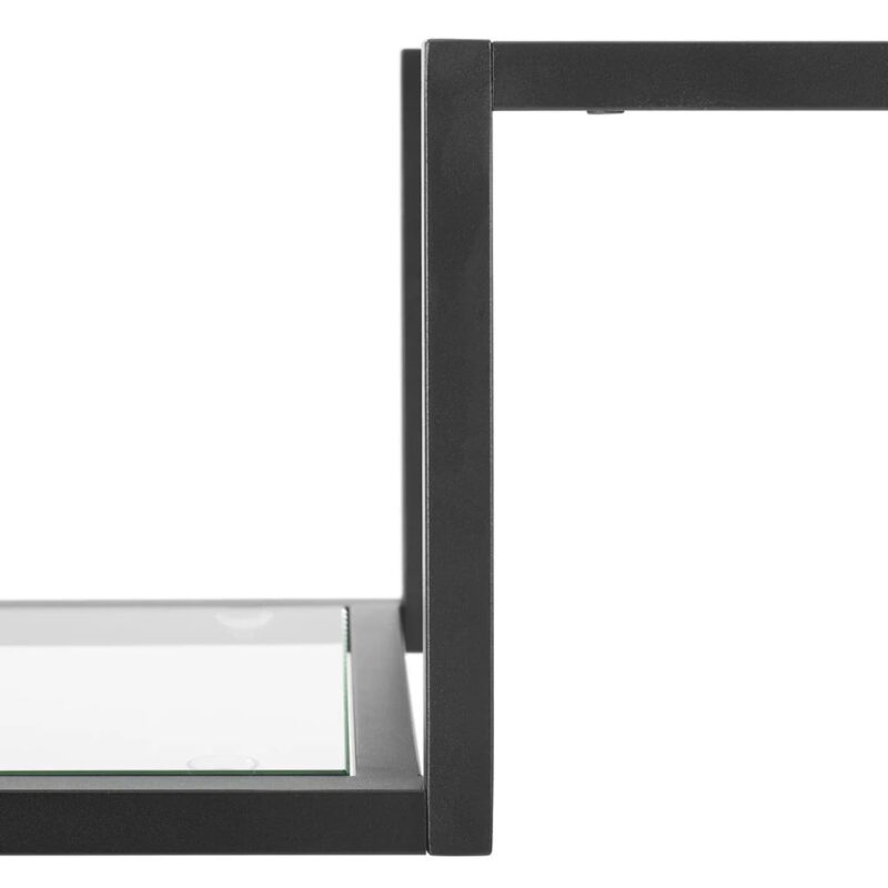Crosley Furniture Sloane Metal & Glass Etagere in Matte Black - Image 3