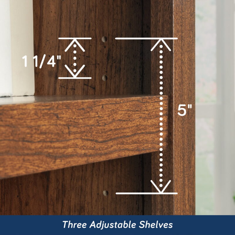 Sauder Select 5 Shelf Bookcase, Washington Cherry Finish - Image 7