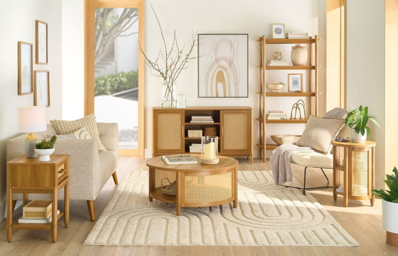 Better Homes & Gardens Springwood 5 Shelf Bookcase with Solid Wood Frame, Light Honey Finish - Image 5
