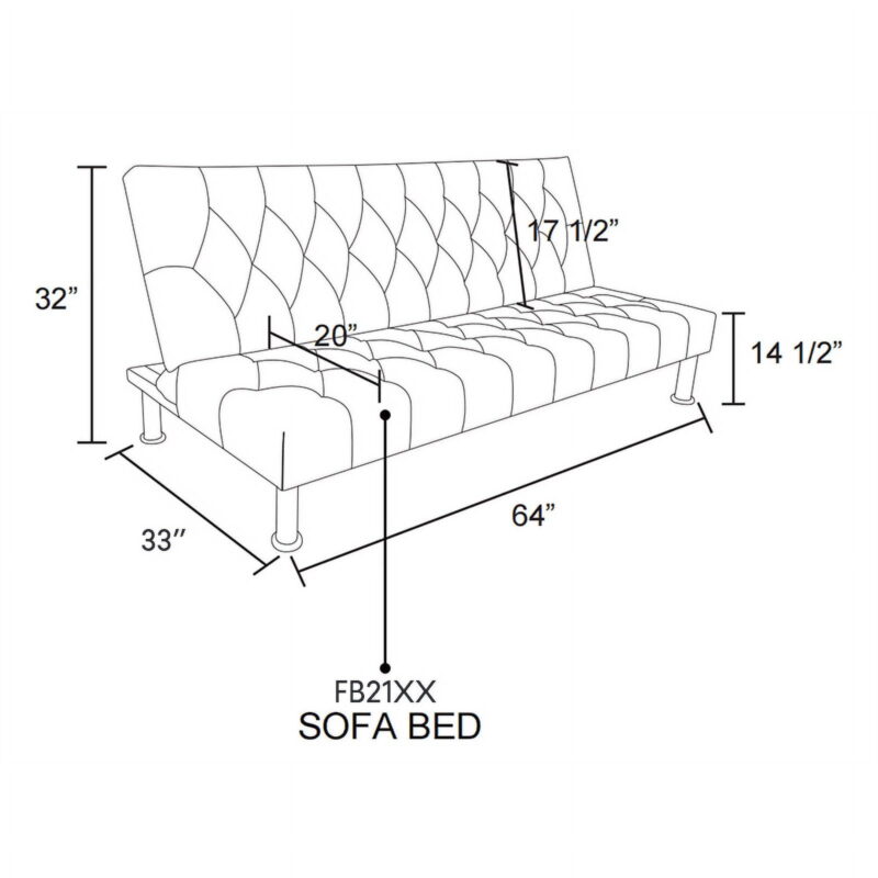 Convertible Futon Sofa Bed Leather Loveseat Adjustable Sleeper Sofa Couch for Living Room Small Apartment,White - Image 2