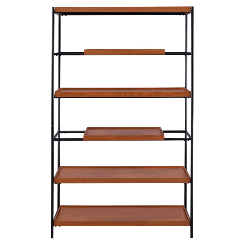 Acme Furniture Oaken Bookshelf in Honey Oak and Black Finish - Image 2