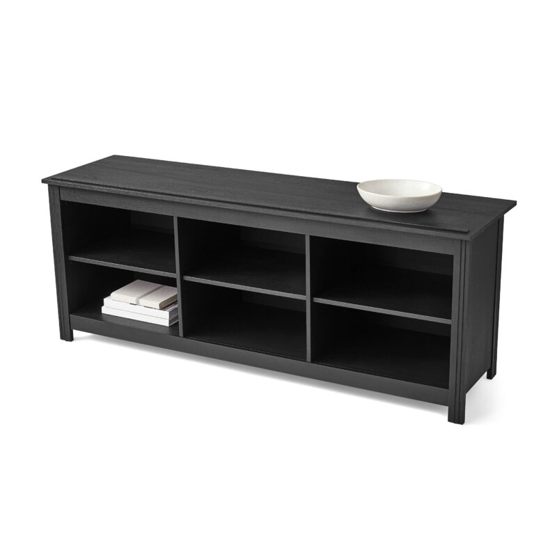 Mainstays Adjustable Shelf TV Stand for TVs up to 70", Black Finish - Image 5