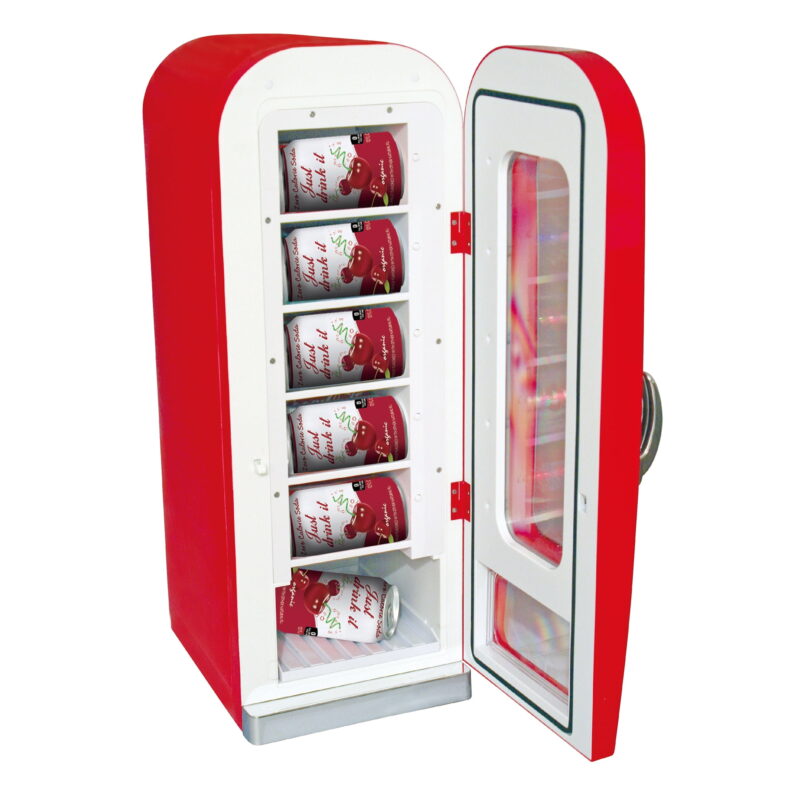 Frigidaire 0.6 cu. ft. Can Dispenser & Beverage Mini Personal Vending machine Fridge Cooler (EFMIS045) - Red, New, 20 inch Width - Image 5