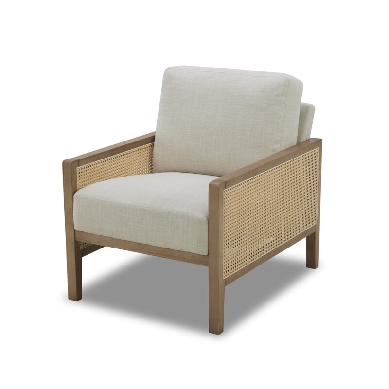 Better Homes & Gardens Springwood Caning Accent Chair, Light Honey Finish - Image 2