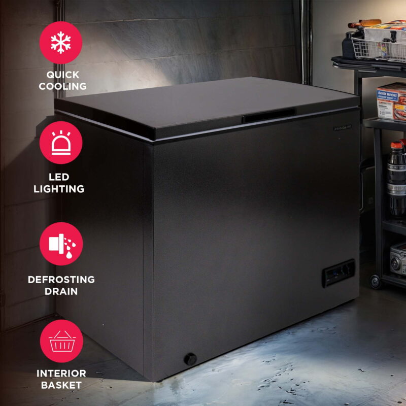 Frigidaire, 7.0 CU. ft. Chest Freezer, BlackGranite Finish, EFRF7013 - Image 4