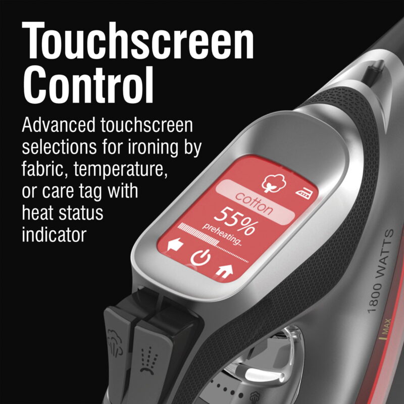 CHI Iron Touchscreen Clothing Iron, Black and Silver, 13103 - Image 3