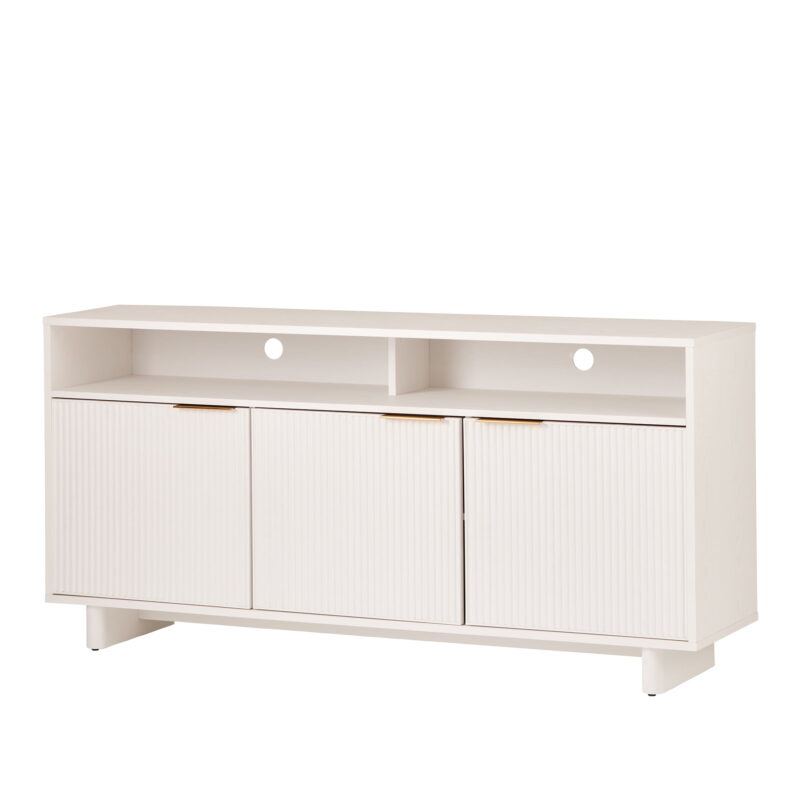 Better Homes & Gardens Lillian Fluted TV Stand for TVs up to 70", White Finish - Image 5