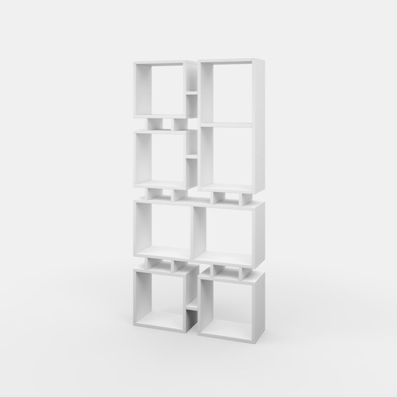 Ada Home Decor Furniture 4 Tier Open Shelf White Bancroft Modern Bookcase - Image 7