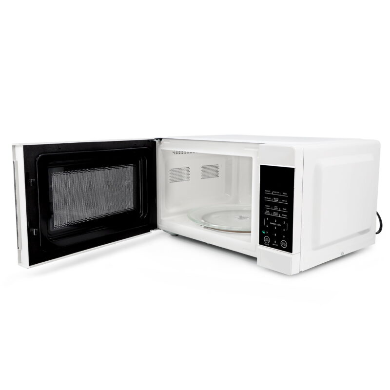 Galanz 1.1 cu ft 1000W Countertop Microwave Oven in White with One Touch Express Cooking - Image 2