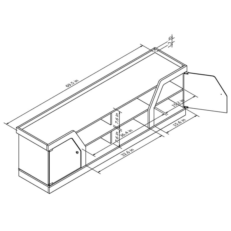 Furniture of America Faullin TV Stand for TVs up to 78", Espresso - Image 5