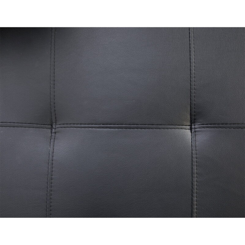 Hommoo Sofa Set, Faux Leather 2-Piece Sofa Living Room Sofa Set,L-Shaped Living Room Sofas,Black - Image 6