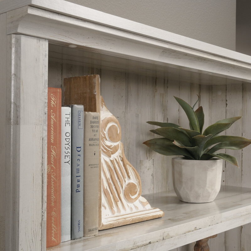 Sauder Select 5-Shelf Bookcase, White Plank Finish - Image 4