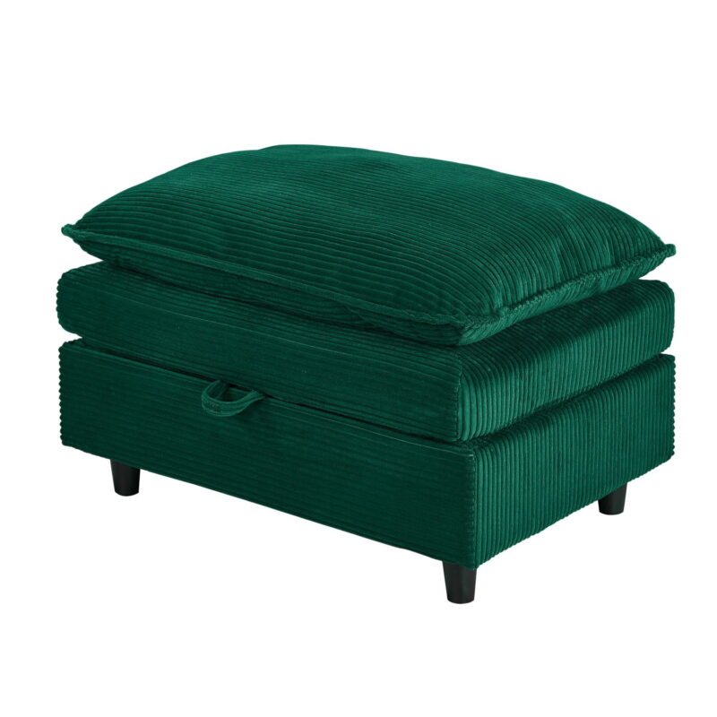 Gewnee Sectional Sofa with Chaise Storage Ottoman, Small L Shaped Free Combination Corduroy Couch Furniture Sets for Living Room - Image 7