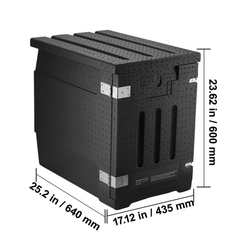 BENTISM 82 QT Insulated Food Pan Carrier, Hot Box for Catering, Front Loading Portable Carrier Black - Image 2
