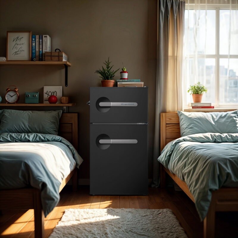 Frigidaire 3.1 cu. ft., 2 door with side bottle opener-W18.9"xL20.55"xH:33.54"(Black) - Image 6