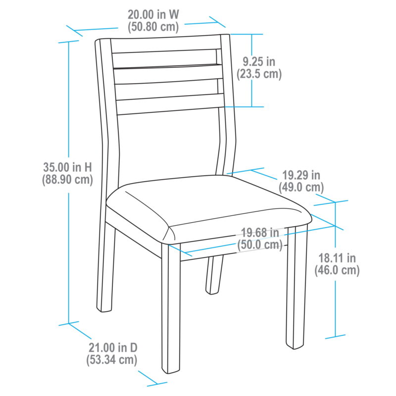 Better Homes & Gardens Ezra Dining Room Chair 2 Pack, Walnut and Cream Fabric Color - Image 2