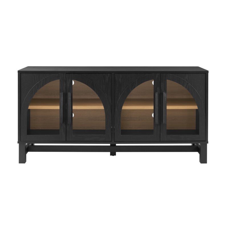 Better Homes & Gardens Juliet Arch TV Stand for TVs up to 65", Black Wood Finish - Image 6