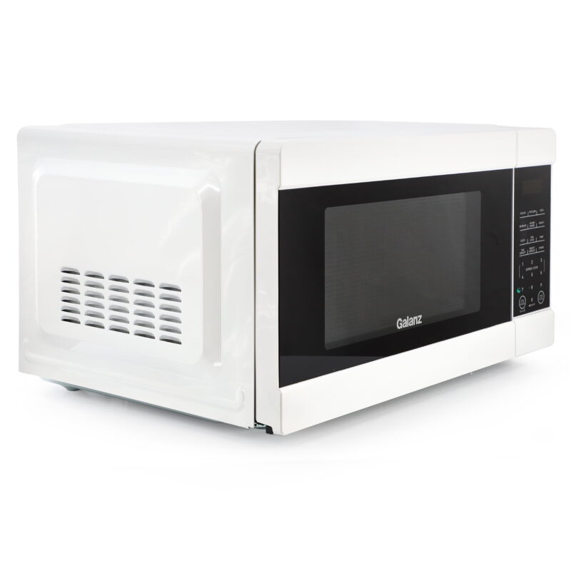 Galanz 1.1 cu ft 1000W Countertop Microwave Oven in White with One Touch Express Cooking - Image 3