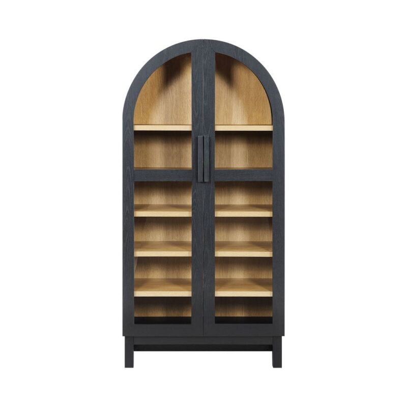 Better Homes & Gardens Juliet Arch Accent Cabinet, Black Finish - Image 2