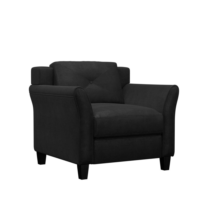 Lifestyle Solutions Taryn Club Chair, Black Fabric - Image 4