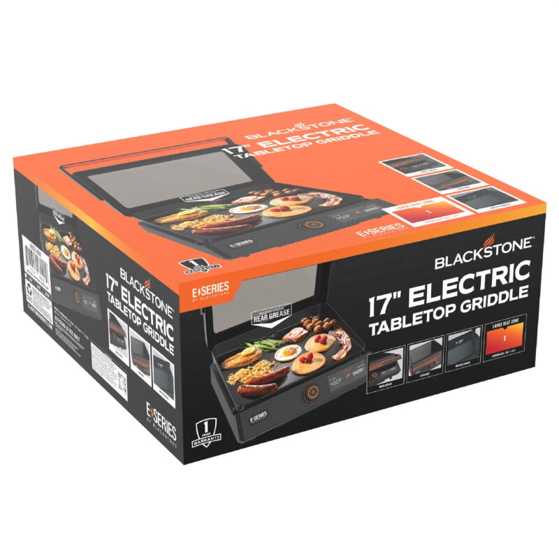 Blackstone E-Series 17" Electric Tabletop Griddle with Hood, Black - Image 7