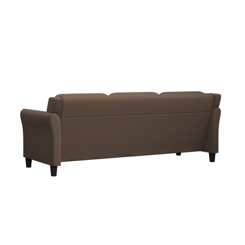 Lifestyle Solutions Taryn Traditional Sofa with Rolled Arms, Brown Fabric - Image 5