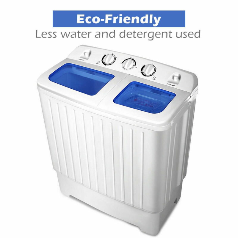 Gymax 17.6 lbs Washer Spinner Compact Portable Washing Machine Twin Tub Home Dorm - Image 5