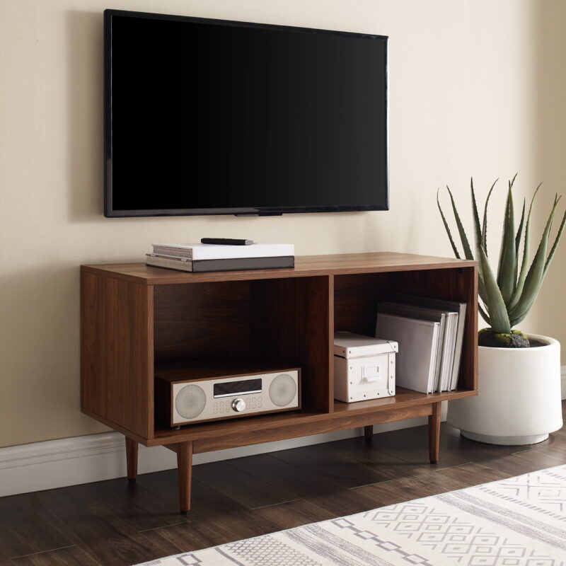 Crosley Furniture Liam 40"Wood Low Profile TV Stand in Walnut - Image 2